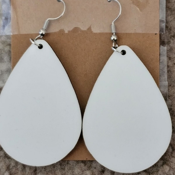 Cross Earrings, Western Cross Dangle Earrings - Hard Plastic - Handmade - Picture 2 of 2